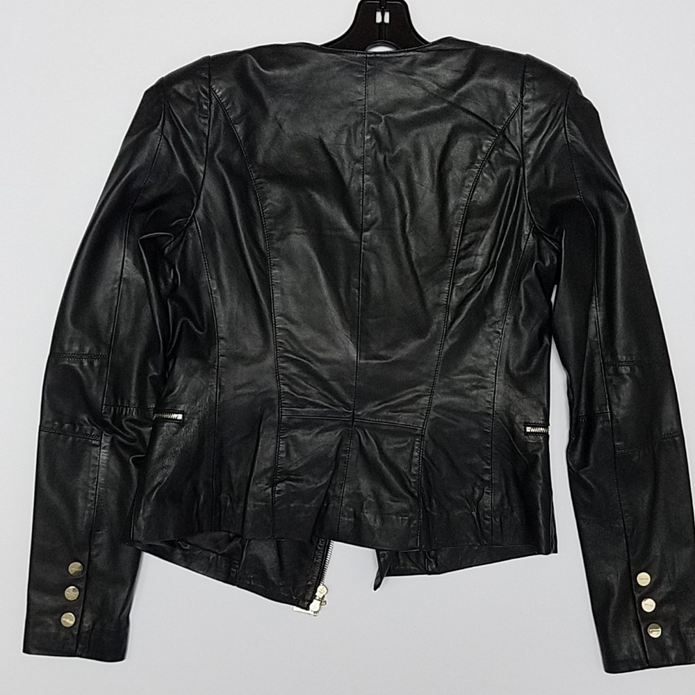 Guess Marciano Leather Jacket Size M Women's Moto - Picture 4 of 8